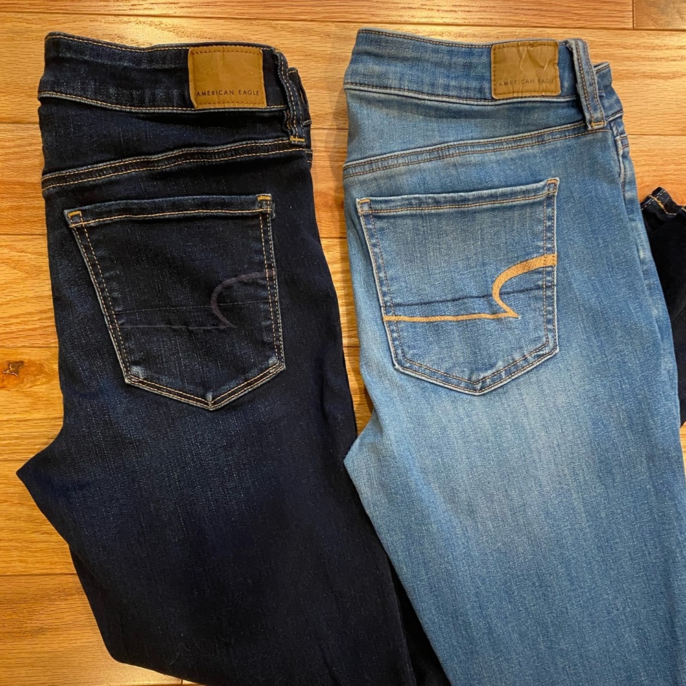2 Pair 👖👖American Eagle Next Level Stretch Jegging / sz 8 - Picture 2 of 7